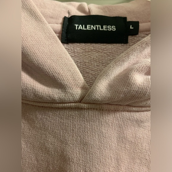 Talentless Heavyweight Pullover Hoodie Dusty Rose/Pink Size Large 100% Cotton - Picture 4 of 6